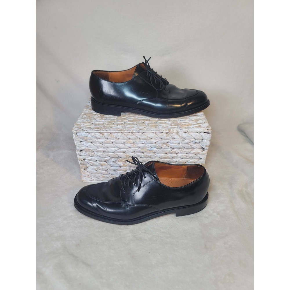 Cole Haan Black Leather Split Toe Derby Dress Shoes Career Oxford Size 9D Formal